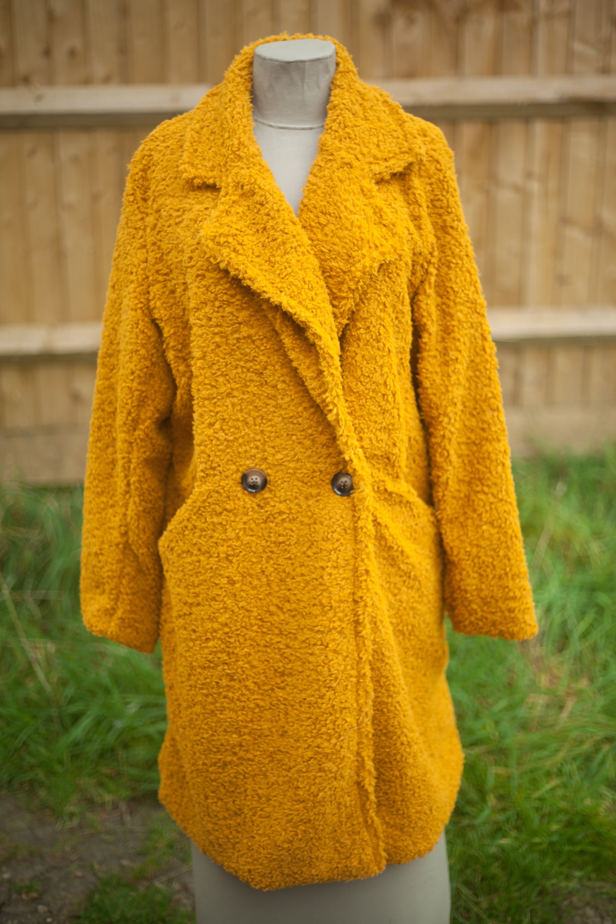 Mustard teddy outlet bear coat