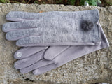 Gloves NORMA -AW21 POM GLOVES XMJ3961 - Vera Tucci OriginalsAccessories SM / GREY
