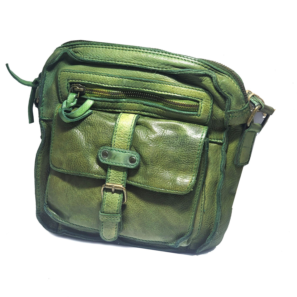 RAYMOND WASHED Luxury Washed Cross Body Leather Bag NEW