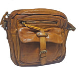 RAYMOND WASHED – Luxuriöse Umhängetasche aus gewaschenem Leder NEU