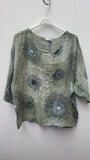 PEACOCK PATTERN COTTON TOP