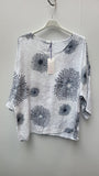 PEACOCK PATTERN COTTON TOP