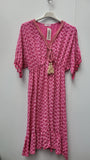 ROPE FRONT PATTERNED DRESS