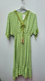 ROPE FRONT PATTERNED DRESS
