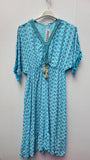ROPE FRONT PATTERNED DRESS