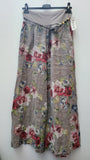 FLORAL LINEN TROUSERS