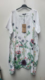 FLORAL LINEN DRESS