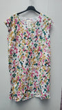 SLEEVELESS FLORAL PATTERNED LINEN DRESS 2