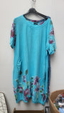 FLORAL LINEN DRESS