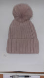 RIBBED TURN UP ANGORA POM HAT AW23-RMD-90