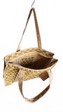 Hand made Vera Tucci Patterned Indian Cotton Zip Closure Tote Bag 17x17 Inches