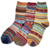 VERA TUCCI LUXURY MEN'S NORDIC PATTERN 3 PACK RED, ORANGE, PINK WINTER SOCK RMD2403-33 MULTI 3 PACK