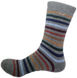 VERA TUCCI LUXURY WOMENS THERMAL SOCKS RMD2403-04-05 GREY STRIPE
