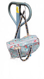 Hand made Vera Tucci Patterned Indian Cotton Zip Closure Tote Bag 17x17 Inches