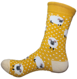 VERA TUCCI LUXURY TRULY UNIVERSAL SIZE MEN'S WOMEN'S SOCK FUNKY NOVELTY GIFT PATTERNED SOCKS RMD2403-185-09 #8 SHEEP
