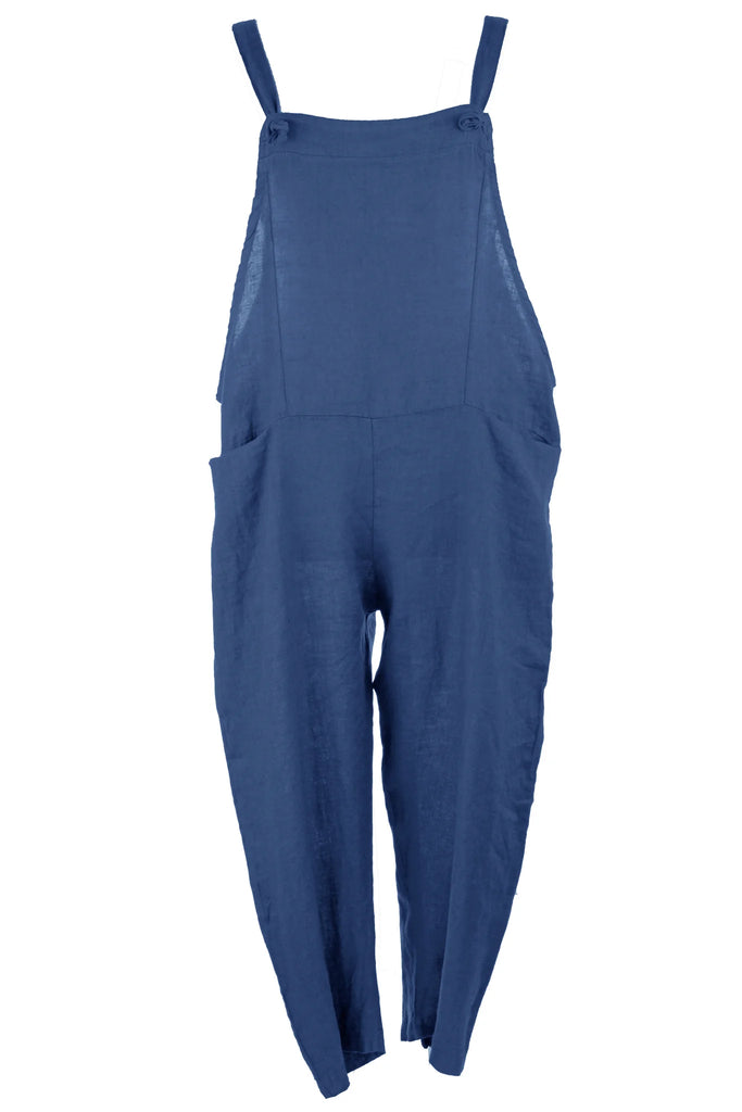 Linen dungarees ladies sales