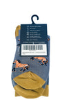 Luxury Men's Bamboo Sock  M8 HORSES