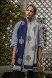 Scarves GAIA - TREE OF LIFE SCARF - Vera Tucci OriginalsAccessories NAVY & CREAM