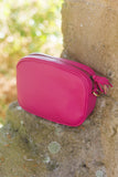 Leather Bag GEMMA - GENUINE LEATHER CAMERA BAG WITH TASSEL ZIP - Vera Tucci OriginalsBags FUCHSIA