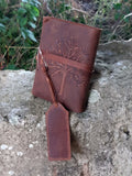 Journal Small Leather Bound Journal Tree of Life Design - Vera Tucci OriginalsVera Tucci Originals