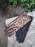 Gloves PAMELA G28 LEOPARD PRINT SUEDE FEEL WOMEN'S GLOVE - Vera Tucci OriginalsAccessories
