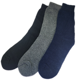 VERA TUCCI LUXURY MEN'S 3 PACK PLAIN SOCKS RMD2403-29-02 3 PACK BLACK/NAVY GREY