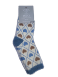 VERA TUCCI HEARTS DESIGN FLUFFY WOMEN'S WINTER SOCKS RMD2305-09-5 NEW FOR AW23!
