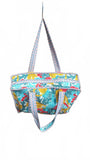 Hand made Vera Tucci Patterned Indian Cotton Zip Closure Tote Bag 17x17 Inches