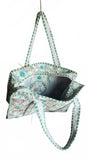 Hand made Vera Tucci Patterned Indian Cotton Zip Closure Tote Bag 17x17 Inches