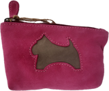 PREMIUM SUEDE TWO TONE DOG PURSE/COIN POUCH