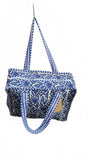 Hand made Vera Tucci Patterned Indian Cotton Zip Closure Tote Bag 17x17 Inches