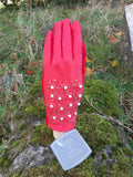 Gloves Brittany Faux Suede Pearl Detail Gloves - KCG28 - Vera Tucci OriginalsAccessories