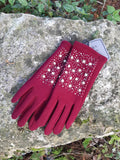 Gloves Brittany Faux Suede Pearl Detail Gloves - KCG28 - Vera Tucci OriginalsAccessories