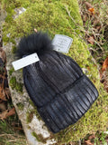 Hat Tina Metallic Knitted Hat - HT04 - Vera Tucci OriginalsAccessories Black