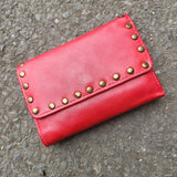 WOVEN WASHED PURSE  042W - Luxury Washed Leather Bag NEW