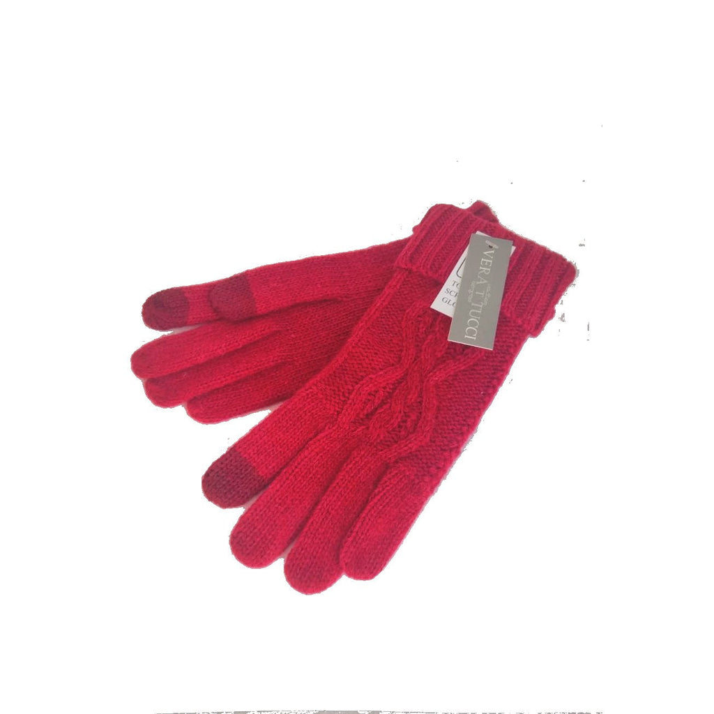 Gloves Cable Knit Gloves - G15 - Vera Tucci OriginalsAccessories BURGUNDY