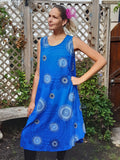 Dress SICILIA Print 20107 Viscose Dress - Vera Tucci OriginalsLondon Clothing Royal Blue / 1