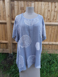 Tunic FAITH - 7S286/77286 COTTON TUNIC - Vera Tucci OriginalsSeven Style GREY