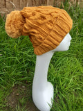 Hat RACHELE - AW21 NEW CABLE KNIT FLEECE LINED POM POM HAT RMD202106-30 - Vera Tucci OriginalsAccessories
