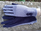 Gloves ADDISON - AW21 HERRINGBONE CHEVRON GLOVES XMJ3960 - Vera Tucci OriginalsAccessories SM / NAVY