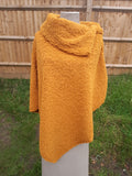 Poncho LETITIA - Italian Teddy Bear Poncho 7S614 - Vera Tucci OriginalsBoiled Wool Clothing MUSTARD