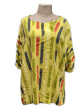 CATANIA STYLE 14  - ITALIAN ANTI CREASE LINEN BLEND TOP -PATTERN 10