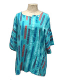 CATANIA STYLE 14  - ITALIAN ANTI CREASE LINEN BLEND TOP -PATTERN 10