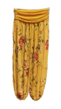 DAPHNE - Harem Pants Floral Pattern Viscose Trousers