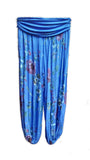 DAPHNE - Harem Pants Floral Pattern Viscose Trousers