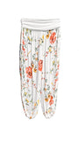 DAPHNE - Harem Pants Floral Pattern Viscose Trousers