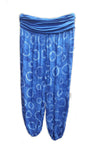 THELMA - Harem Pants Abstract Circles Pattern Viscose Trousers