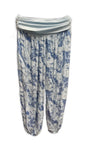 THELMA - Harem Pants Abstract Circles Pattern Viscose Trousers