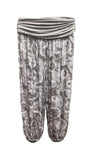 THELMA - Harem Pants Abstract Circles Pattern Viscose Trousers