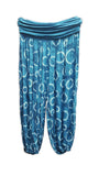 THELMA - Harem Pants Abstract Circles Pattern Viscose Trousers
